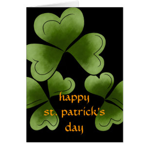 Shamrocks Feliz Rua. Cartão de Saudação do Dia de