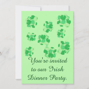 Shamrocks Janta Convites de festas irlandeses