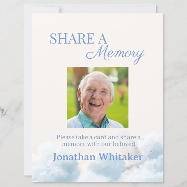 Share A Memory Sign Funeral Template (Frente)