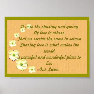 SHARING LOVE BEAUTIFUL POSTER