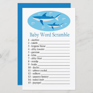 Shark Baby word scramble game