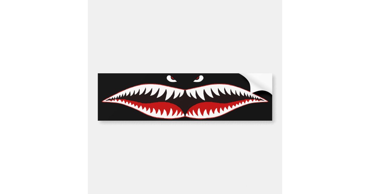 Sharkmouth Adesivo Para Carro Zazzle Pavilhao Artesanato Maceio ~ Sharkmouth Adesivo Para Carro Zazzle
