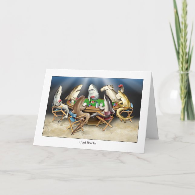 Sharks Jogando Cartões Cartões Cartões Cartão de A (Frente)