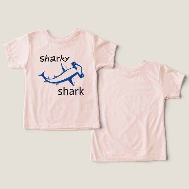 Sharky Shark Light Blue Boys (Design Frente e Verso)
