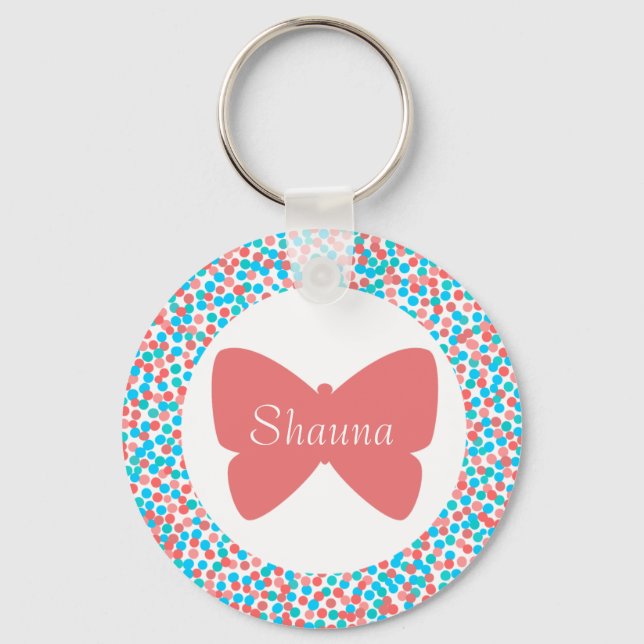 Shauna Butterfly Dots Chaveiro (Frente)