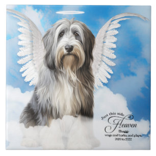 Sheepdog Angel Dog Memorial Personalizado de Pet