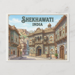Shekhawati Cartão Postal de Viagem da Índia