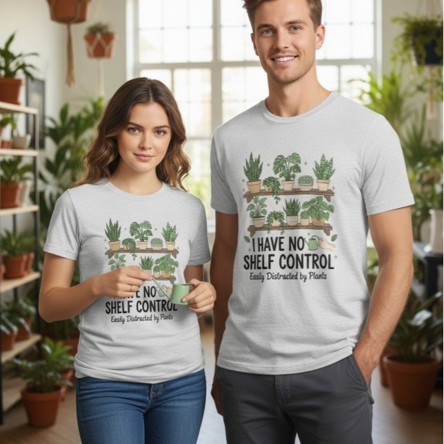 Shelf Control Succulent Lover Funny Plant T-Shirt  (Criador carregado)