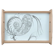 Shell elegante azul projeta a bandeja do serviço