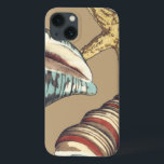 Shell Trio em Khaki<br><div class="desc">Megan Meagher é conhecida por suas simples peças de arte. Esta é uma imagem excelente da arte decorativa capturando a vida marinha com uma estrela amarela e uma concha azul e vermelha. Consiga este impressão de arte hoje na cor Khaki no seu produto Zazzle.</div>