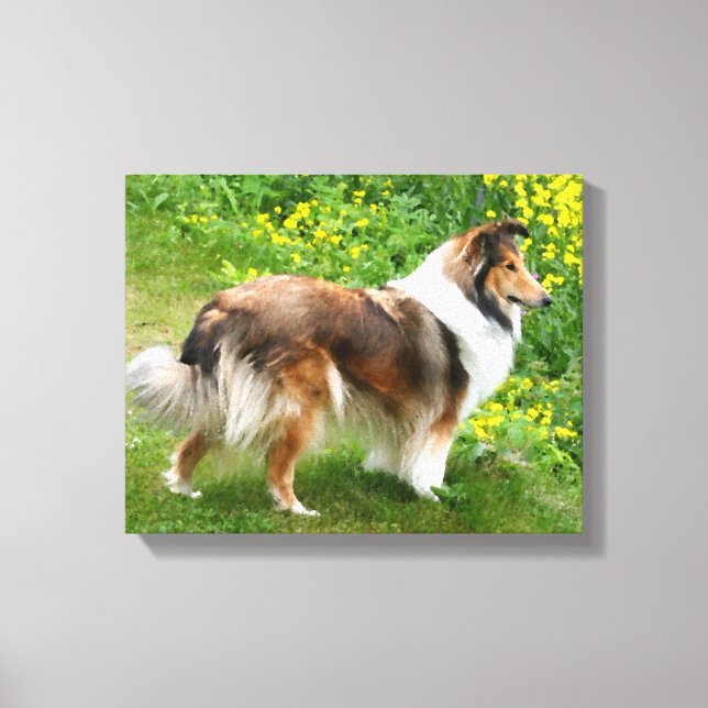 Sheltie Shetland Sheepdog Canvas de pintura (Frente)