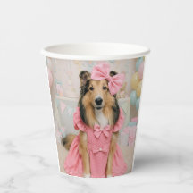 Sheltie vestido rosa