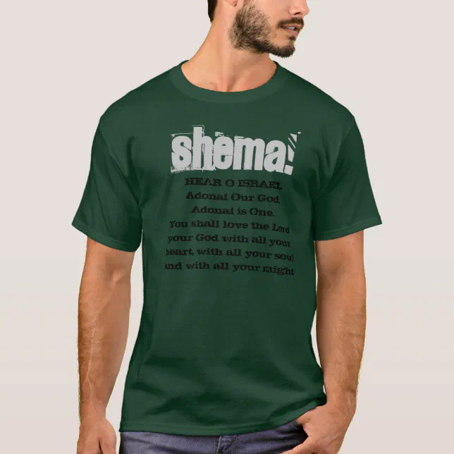 Camiseta Shemá Yisrael Israel Adonai Ado-nai Masculina