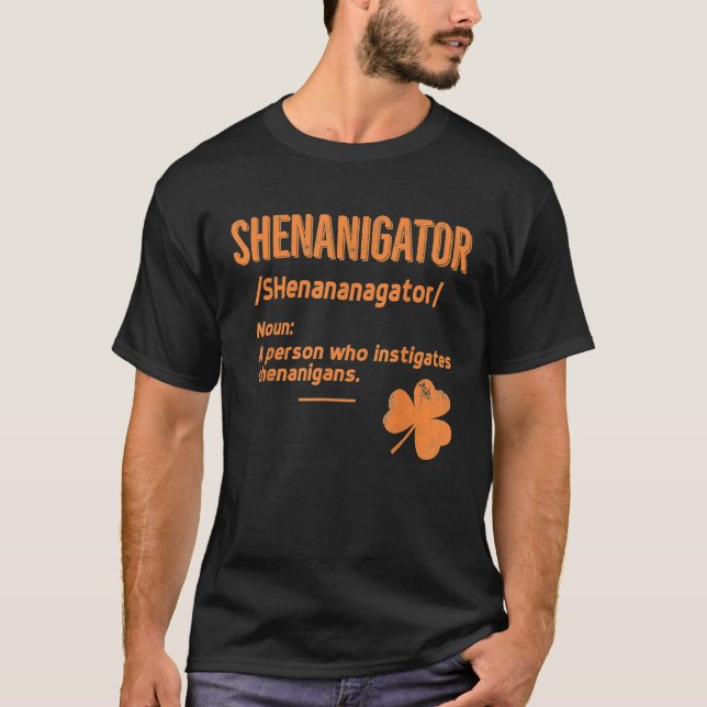 Shenanigans Camisa Engraçado Shenanigador Saint Pa (Frente)