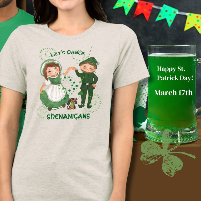 Shenanigans de dança de vamos (Let's dance shenanigans Tri-Blend shirt)