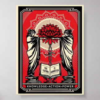 Shepard Fairey Screen Impressão Conhecimento Verme