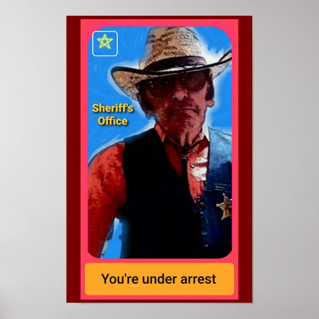 Sheriff poster, police misc, police art poster (Frente)