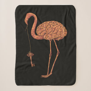 Sherpa Brainingo Flamingo cobertor presente para amante