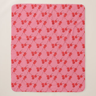 Sherpa Cerejas Maraschino Rosa Vermelho Cobertor