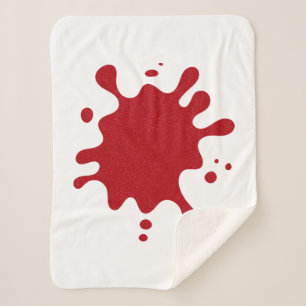 Sherpa Cobertor Branco com Estampa Vermelha de Tomate Per