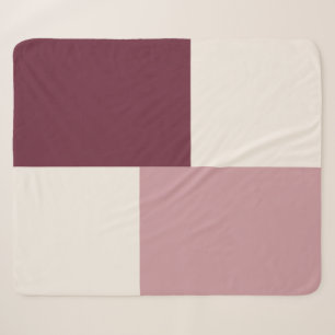 Sherpa Cobertor Branco de Bloco de Cor Abstrato Estético