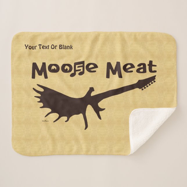 Sherpa Cobertor de Fleece da Banda de Rock Moose Meat (Frente (Horizontal))