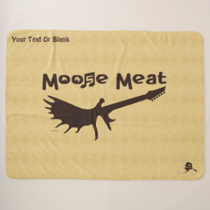 Sherpa Cobertor de Fleece da Banda de Rock Moose Meat