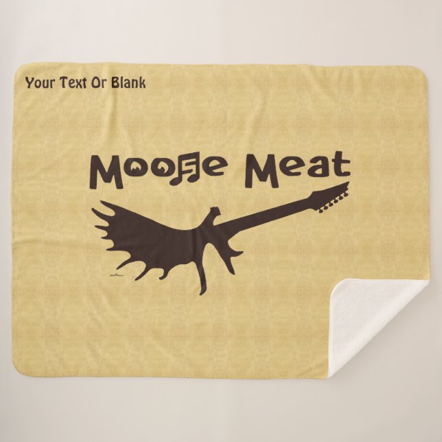 Sherpa Cobertor de Fleece da Banda de Rock Moose Meat (Frente (Horizontal))