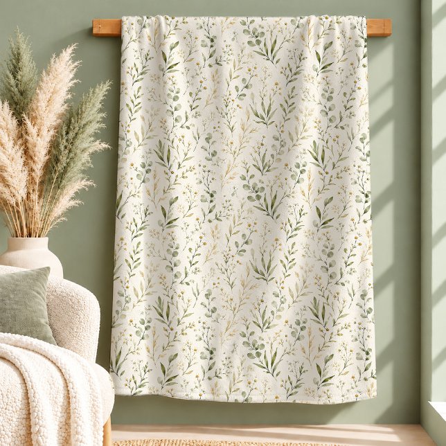 Sherpa Cobertor de lançamento de flores de prado de marga (Artistic White Daisy Meadow Flowers Throw Blanket)