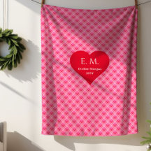 Cobertor de Presente para Marido com Corações de A