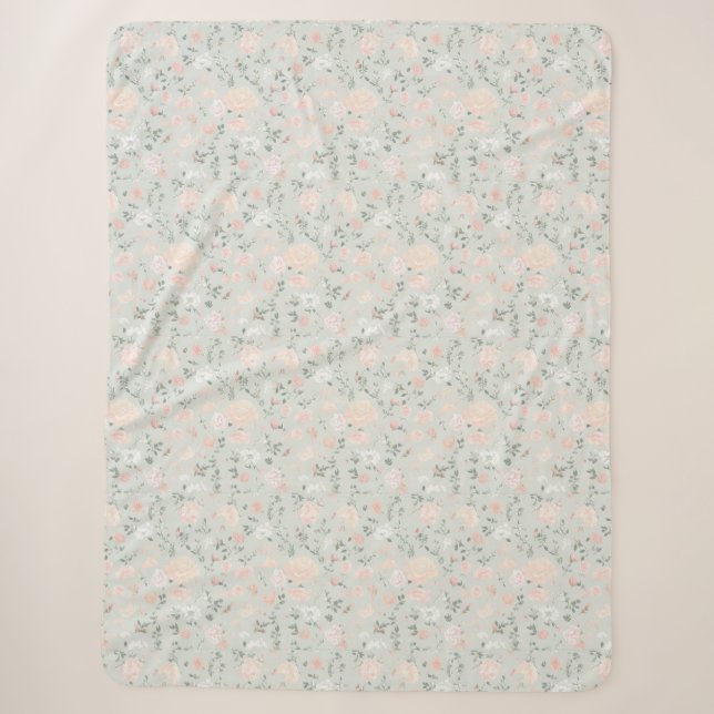 Sherpa Cobertor Floral (Frente)