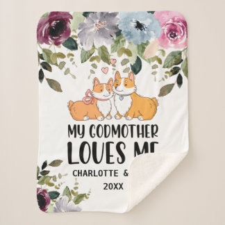 Sherpa Cobertor Floral Minha Madrinha Me Ama Personalizad