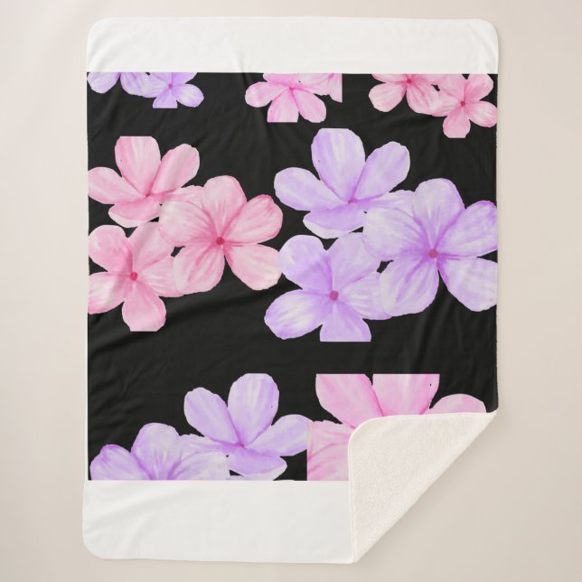 Sherpa Cobertor Floral Sussurro (Frente)