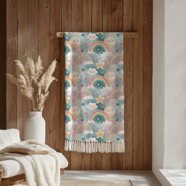 Sherpa Cobertor Macio Arco-íris para Corações Jovens Pres (Rainbow Snuggle Blanket Soft Gift for Young Hearts)