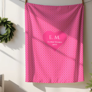 Sherpa Cobertor Personalizado Corações Rosa Romântico Eu