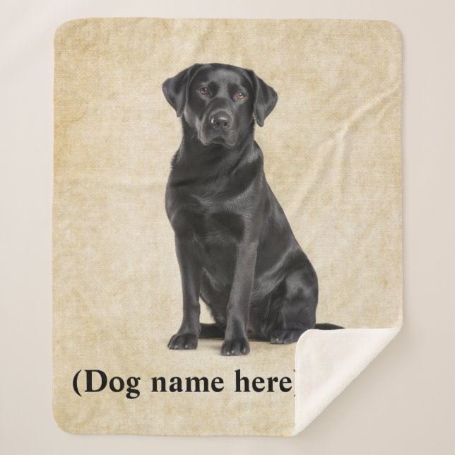 Sherpa Cobertor Personalizado de Cachorro para Mãe de Lab (Frente)