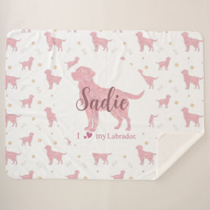Sherpa Cobertor personalizado de cor rosa pastel para ama