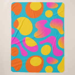 Sherpa Cobertor Pop Abstrato Retro Ousado Boogie