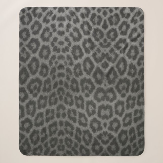 Sherpa Cobertor  Textura de Pele de Leopardo  (Frente)