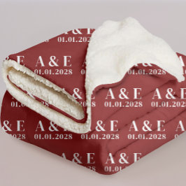 Sherpa Cobertor Vermelho Personalizado para o Sr. e a Sra