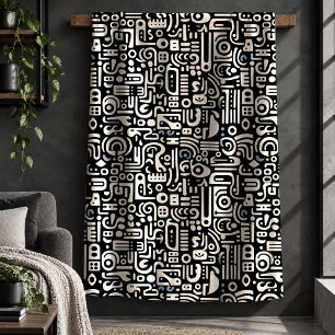 Sherpa Design de Cobertor com Desenhos Gráficos Ecleticos