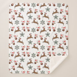 Sherpa Natal, cobertor sherpa, feriado, renas