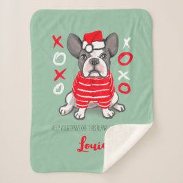 Sherpa Presente de buldogue francês de cobertor de poeta 