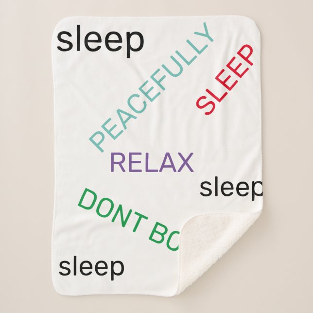 Sherpa Relaxe o cobertor do sono (Frente)