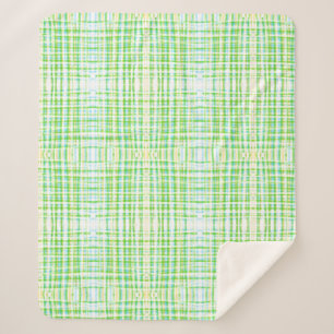 Sherpa Um cobertor com uma Xadrez azul e verde