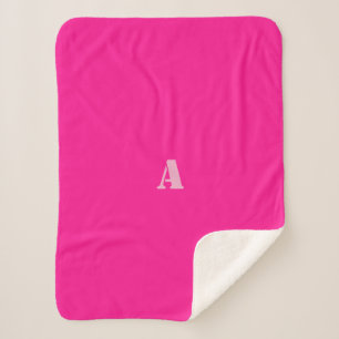 Sherpa Um cobertor cor-de-rosa preto monograma