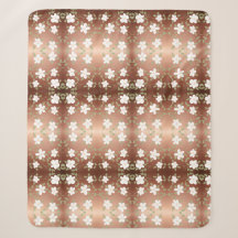 Um cobertor Flor Em Floral Branco