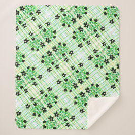 Sherpa Uma Xadrez E Um Cobertor Flor