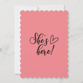 Shes Aqui Bebê, Anúncio de Nascimento