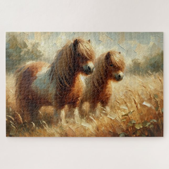 Shetland Pony Summertime Quebra-cabeça (Horizontal)
